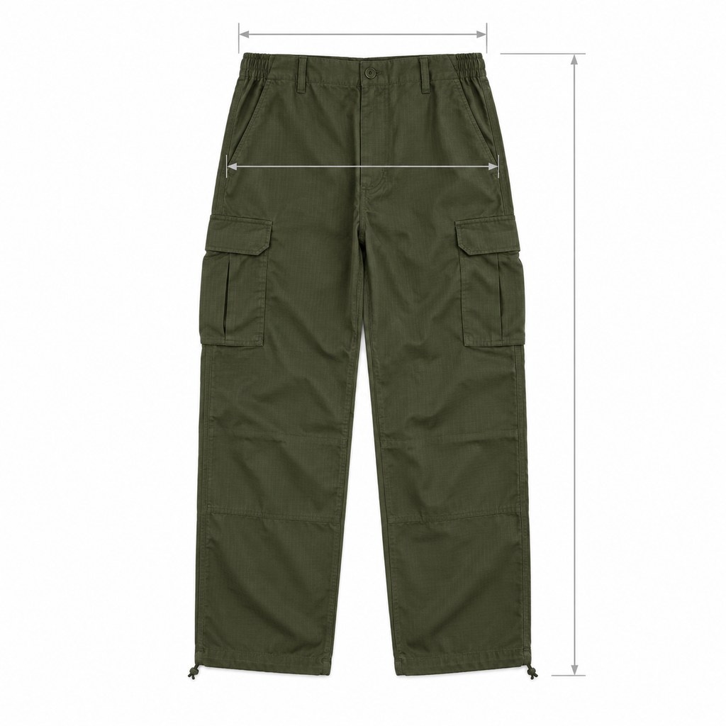 Cargo Multi-Pocket Pants in Olive — wholesale menswear product photo — view 5