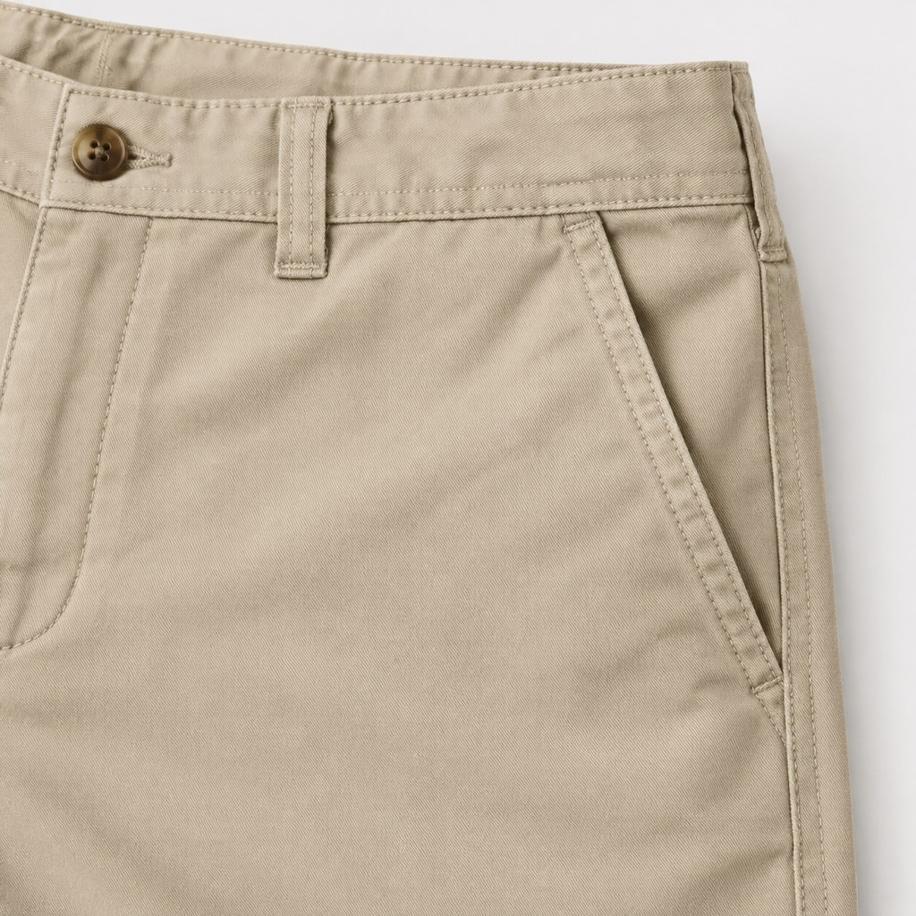 Cotton Chino Shorts in Stone — wholesale menswear product photo — view 3