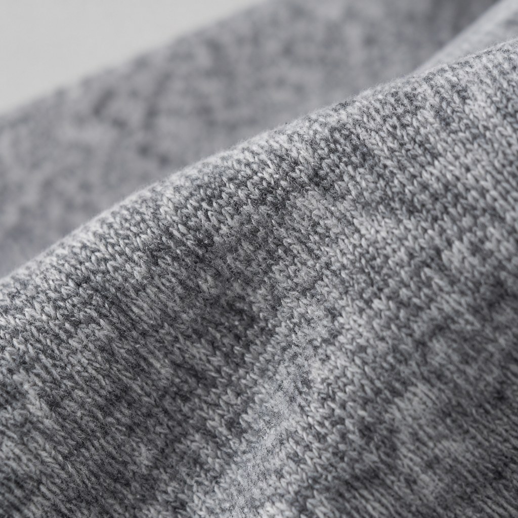 Half-Zip Fleece Pullover in Grey Marl — wholesale menswear product photo — view 2