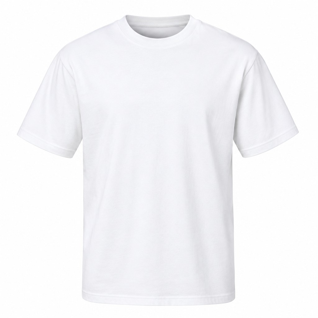 Heavyweight Basic Tee in White — wholesale menswear product photo