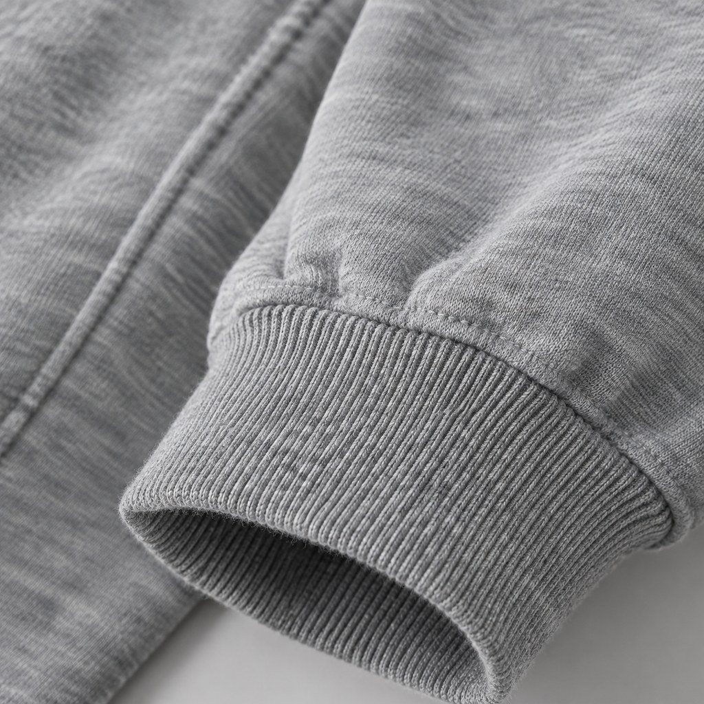 Fleece Jogger Sweatpants in Heather Grey — wholesale menswear product photo — view 2