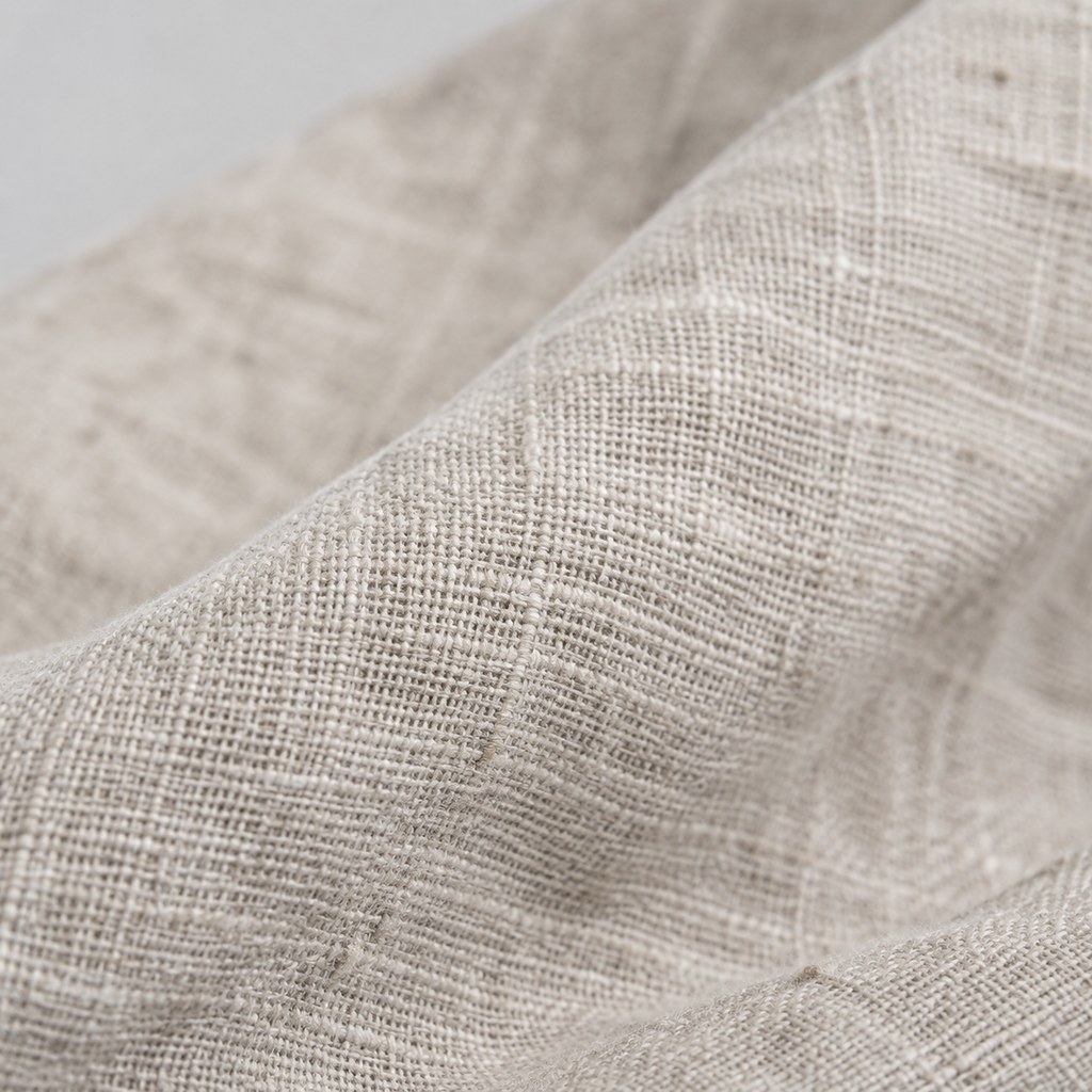 Linen Camp-Collar Shirt in Natural — wholesale menswear product photo — view 2