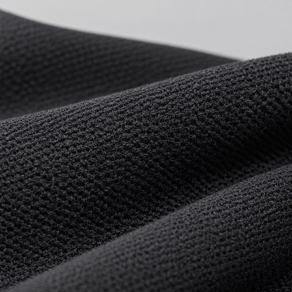 Performance Pique Polo in Black — wholesale menswear product photo — view 2