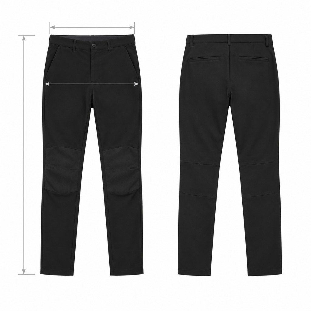 Slim-Fit Panel Trousers in Black — wholesale menswear product photo — view 5