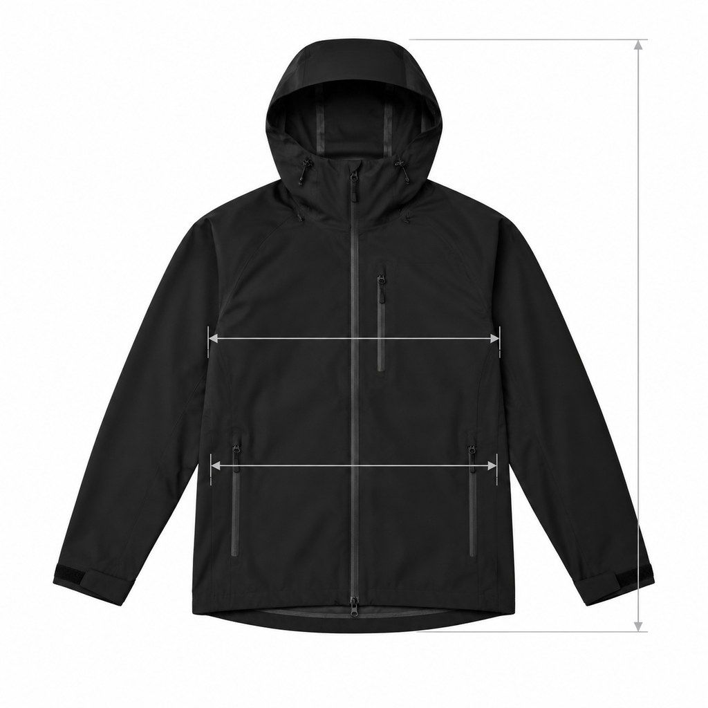 Softshell Rain Jacket in Black — wholesale menswear product photo — view 5