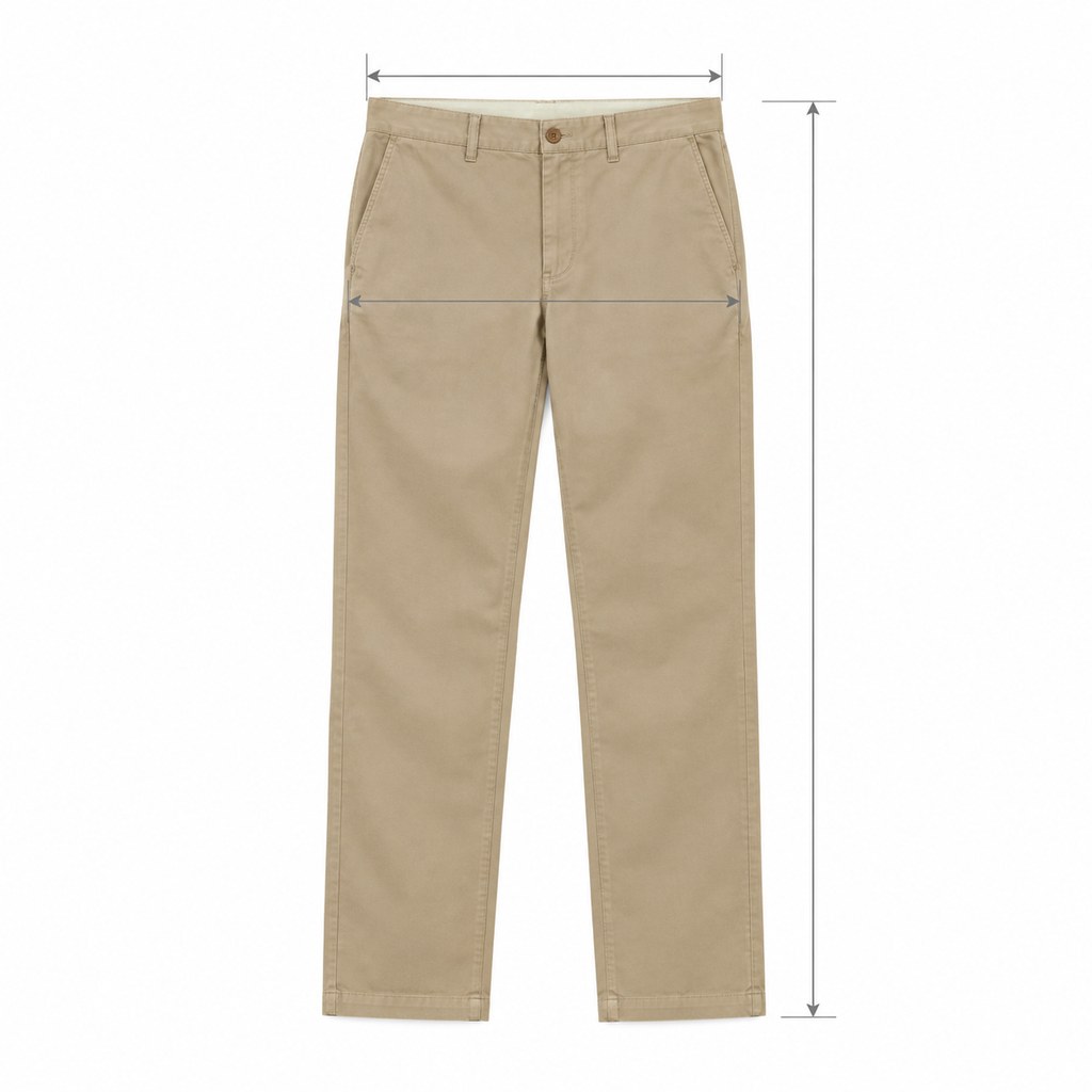 Straight-Fit Chino Pants in Khaki — wholesale menswear product photo — view 5