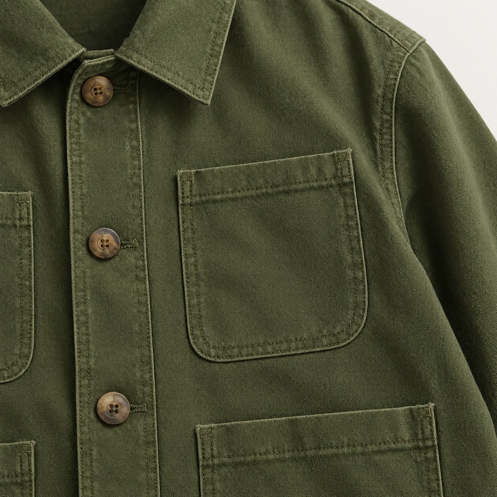 Utility Work Jacket in Olive — wholesale menswear product photo — view 3